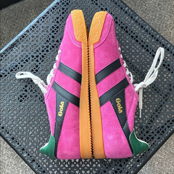 NWOB Gola Classics Women's Elan Sneakers Sz 9.5 Fuchsia Black Evergreen - Picture 8 of 10